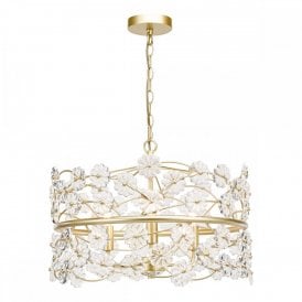gold and glass ceiling pendant