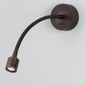 FOSSO bronze flexible arm wall reading light