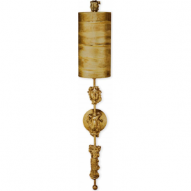 FRAGMENT burnished gold leaf wall sconce