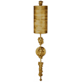 FRAGMENT burnished gold leaf wall sconce