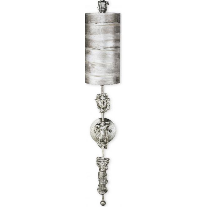 FRAGMENT burnished silver leaf wall sconce