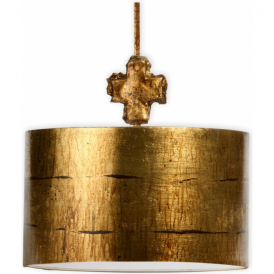 FRAGMENT gold hand leafed metal ceiling pendant light (medium)