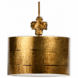 FRAGMENT gold hand leafed metal ceiling pendant light (medium)