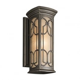 FRANCEASI outdoor garden wall lantern with Gothic detailing - medium