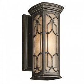 FRANCEASI outdoor garden wall lantern with Gothic detailing - small