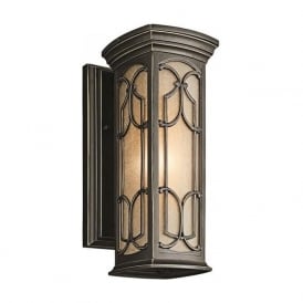FRANCEASI outdoor garden wall lantern with Gothic detailing - small