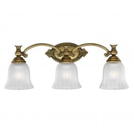 FRANCOISE 3 light traditional bathroom wall bar for lighting over mirrors