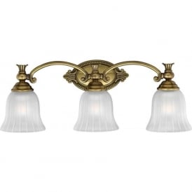 FRANCOISE 3 light traditional bathroom wall bar for lighting over mirrors