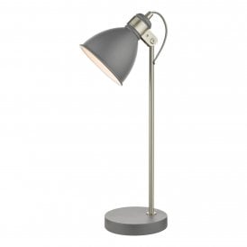 Task Table Lamp Dark Grey Satin Chrome 