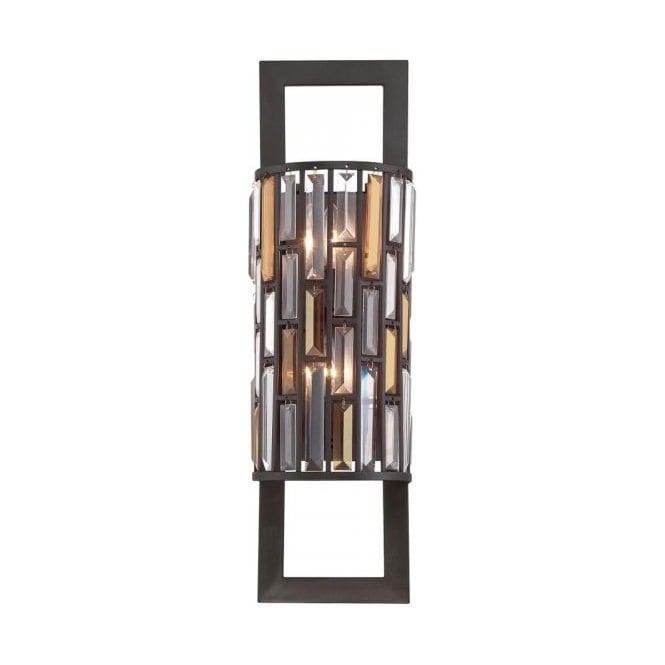 Gemma Wall Light Bronze with Amber and Crystal