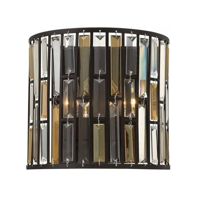 Gemma Wall Light Bronze with Amber and Crystals
