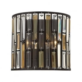Gemma Wall Light Bronze with Amber and Crystals
