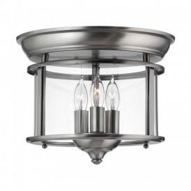 GENTRY flush mounted hall ceiling light - pewter