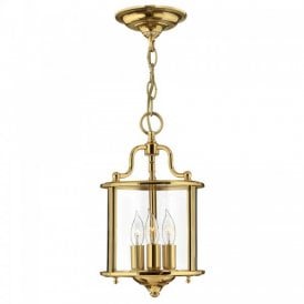 GENTRY Georgian style solid brass hall lantern - small