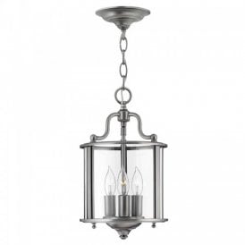 GENTRY traditional Georgian pewter hall lantern - small