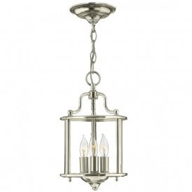 GENTRY traditional Georgian polished nickel hall lantern - small