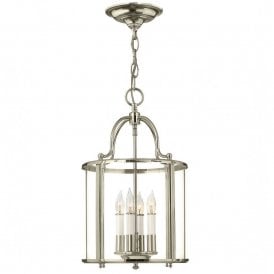GENTRY traditional hall lantern in polished nickel - medium