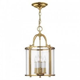 GENTRY traditional hall lantern in solid brass - medium