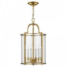GENTRY traditional solid brass hanging hall lantern -  large