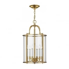 GENTRY traditional solid brass hanging hall lantern -  large