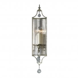 Edwardian Silver And Crystal Wall Light