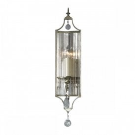 GIANNA Edwardian silver and crystal wall light