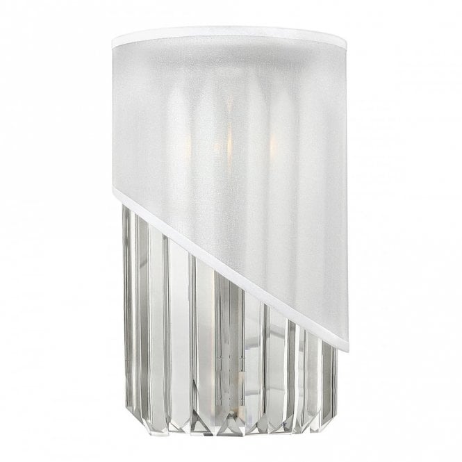 GIGI Deco wall light with crystal rods and white organza shade