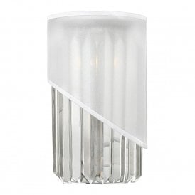 GIGI Deco wall light with crystal rods and white organza shade