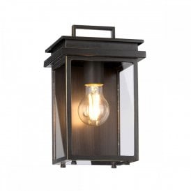 GLENVIEW traditional outdoor wall lantern in antique bronze - small