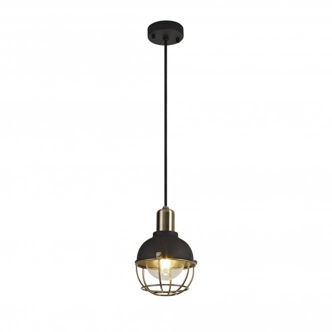 Globacage IP65 Pendant Matt Black and Brushed Bronze
