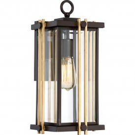 GOLDENROD mid-century garden wall lantern - medium
