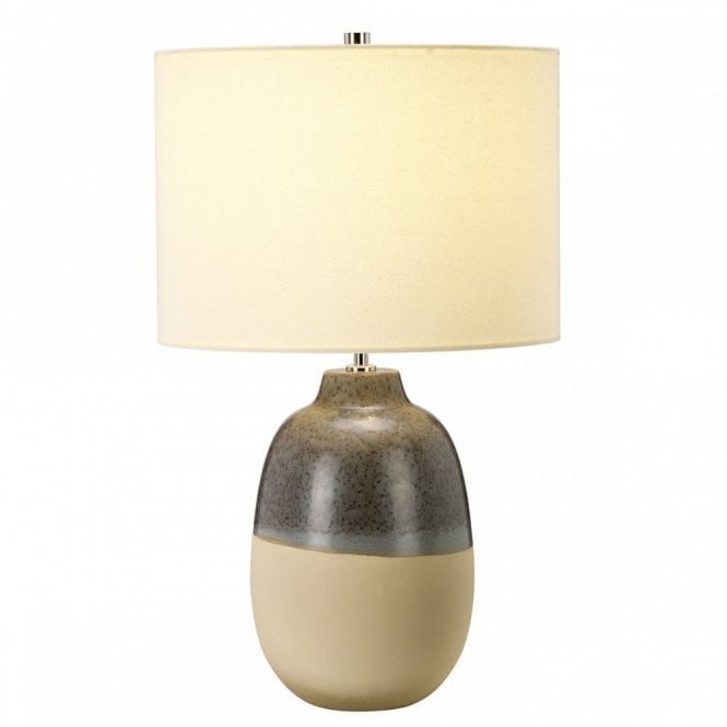 GRANGE PARK two tone ceramic table lamp with cream faux silk shade
