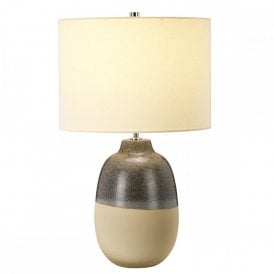 GRANGE PARK two tone ceramic table lamp with cream faux silk shade