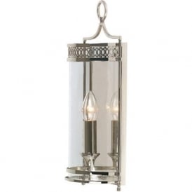 GUILDHALL Georgian indoor polished nickel wall lantern