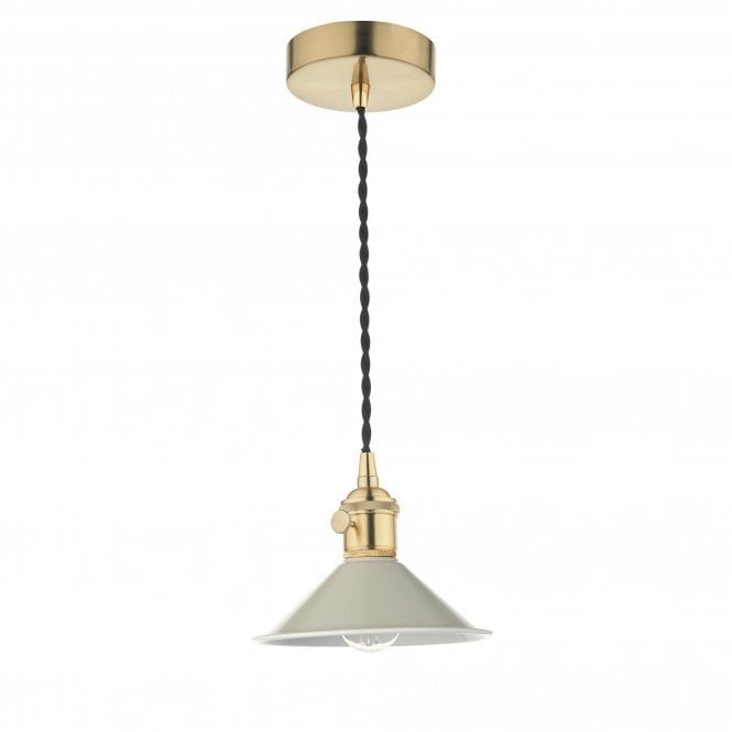 HADANO Pendant Natural Brass With Cashmere Shade