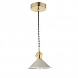 HADANO Pendant Natural Brass With Cashmere Shade