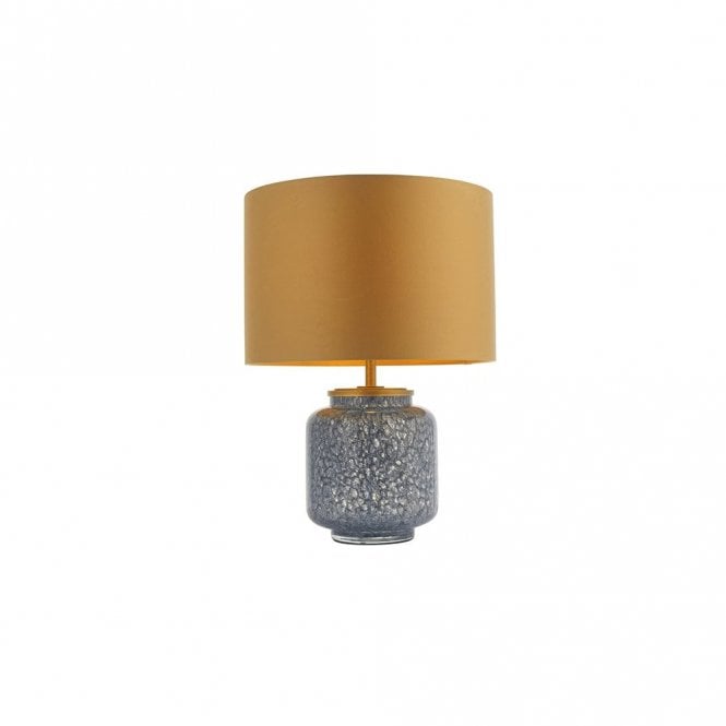 HARDIE Cobalt Glass Table Light With Gold Shade