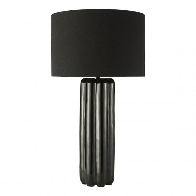 Hebron Black Ceramic Table Lamp with Shade