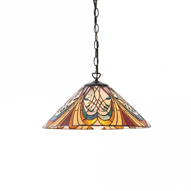 HECTOR Art Nouveau Tiffany ceiling pendant light