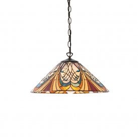 HECTOR Art Nouveau Tiffany ceiling pendant light