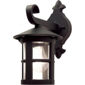 HEREFORD small black traditional garden wall lantern