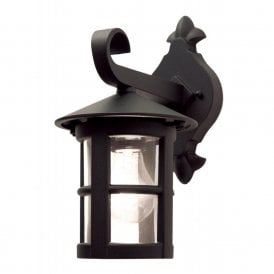 HEREFORD small black traditional garden wall lantern