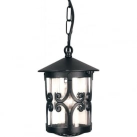 HEREFORD traditional black hanging porch lantern