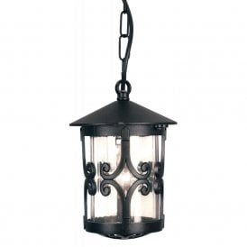 HEREFORD traditional black hanging porch lantern