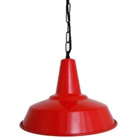 HEX red aluminium industrial factory ceiling pendant light