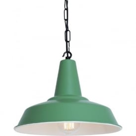 HEX sage green aluminium industrial factory ceiling pendant light