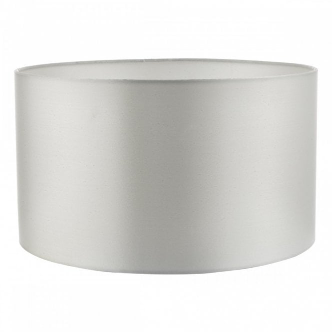 HILDA drum lamp shade in ivory faux silk fabric 35cms