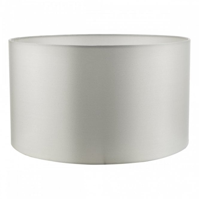 HILDA drum lamp shade in ivory faux silk fabric 40cms