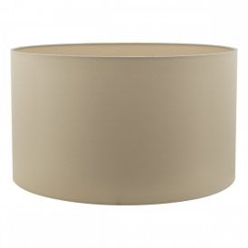 HILDA drum lamp shade in taupe faux silk fabric 40cms