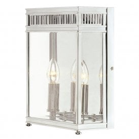 HOLBORN Georgian reproduction chrome garden wall light (large)